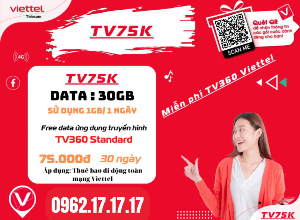 đăng ký gói viettel TV75K