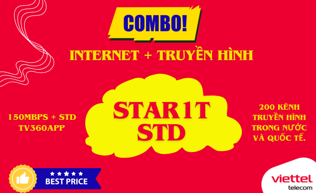 Combo internet truyền hình Viettel STAR1T-STD