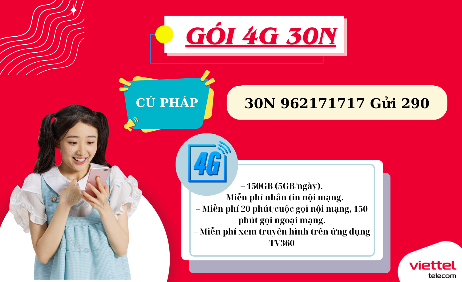 GÓI 4G VIETTEL 30N