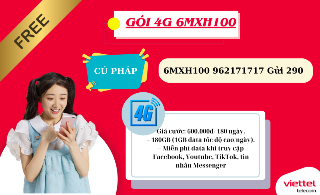 GÓI 4G VIETTEL 6MXH100