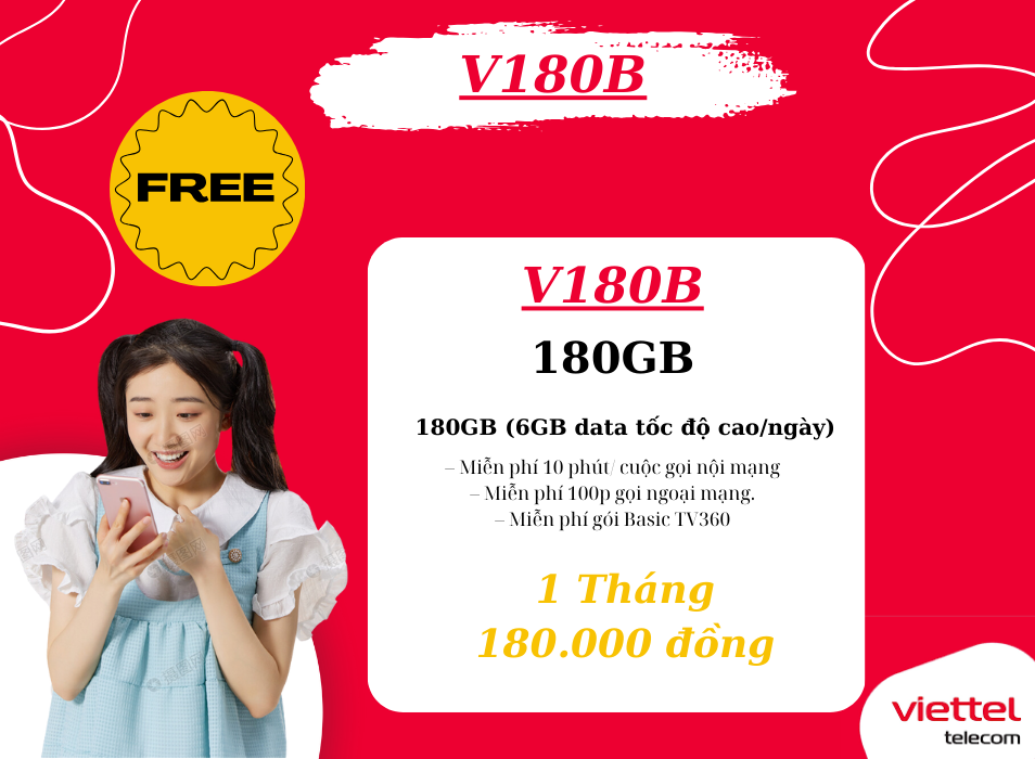 Gói V180B Viettel