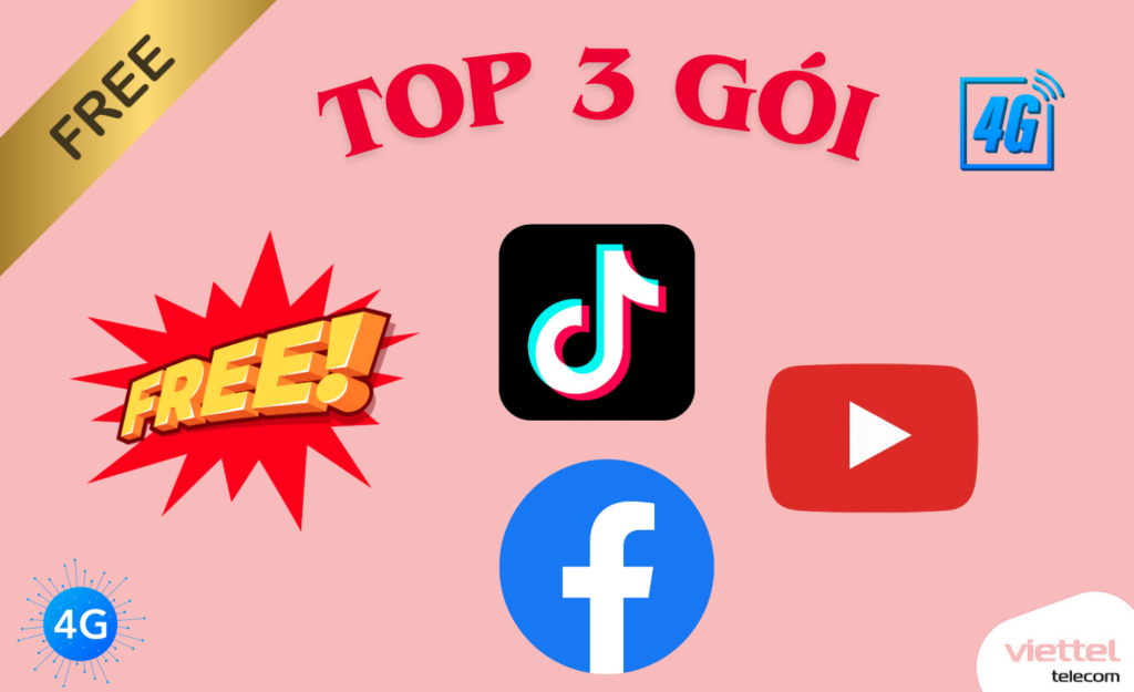 GÓI 4G FREE TIK TOK, FACEBOOK, YOUTUBE