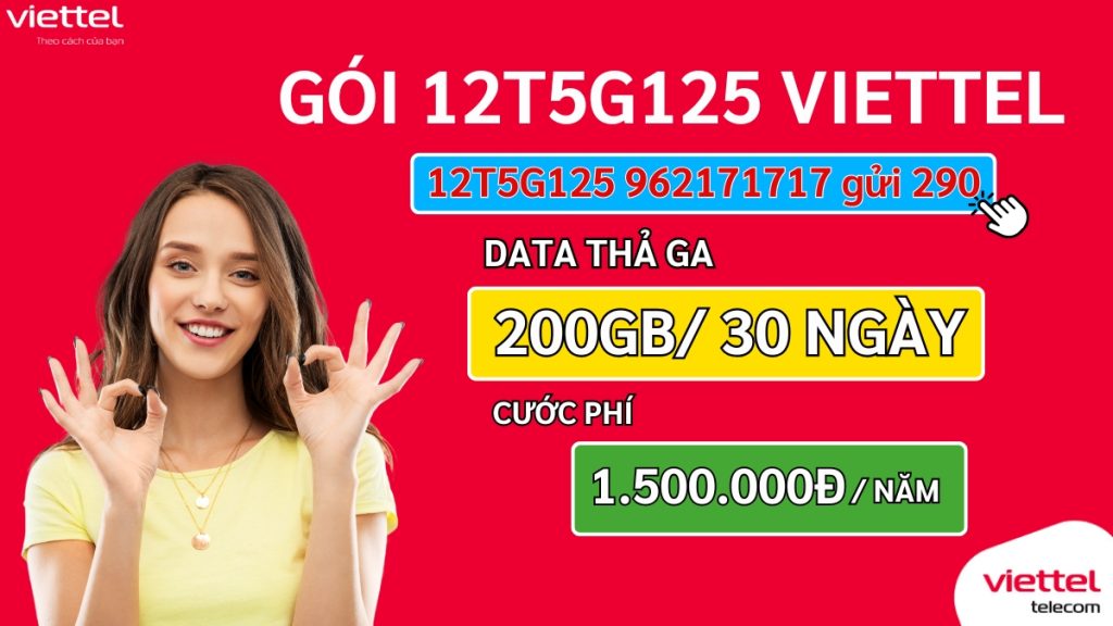 Gói Cước 5G Viettel 12T5G125
