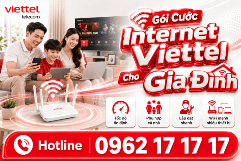 Gói cước internet Viettel cho gia đình