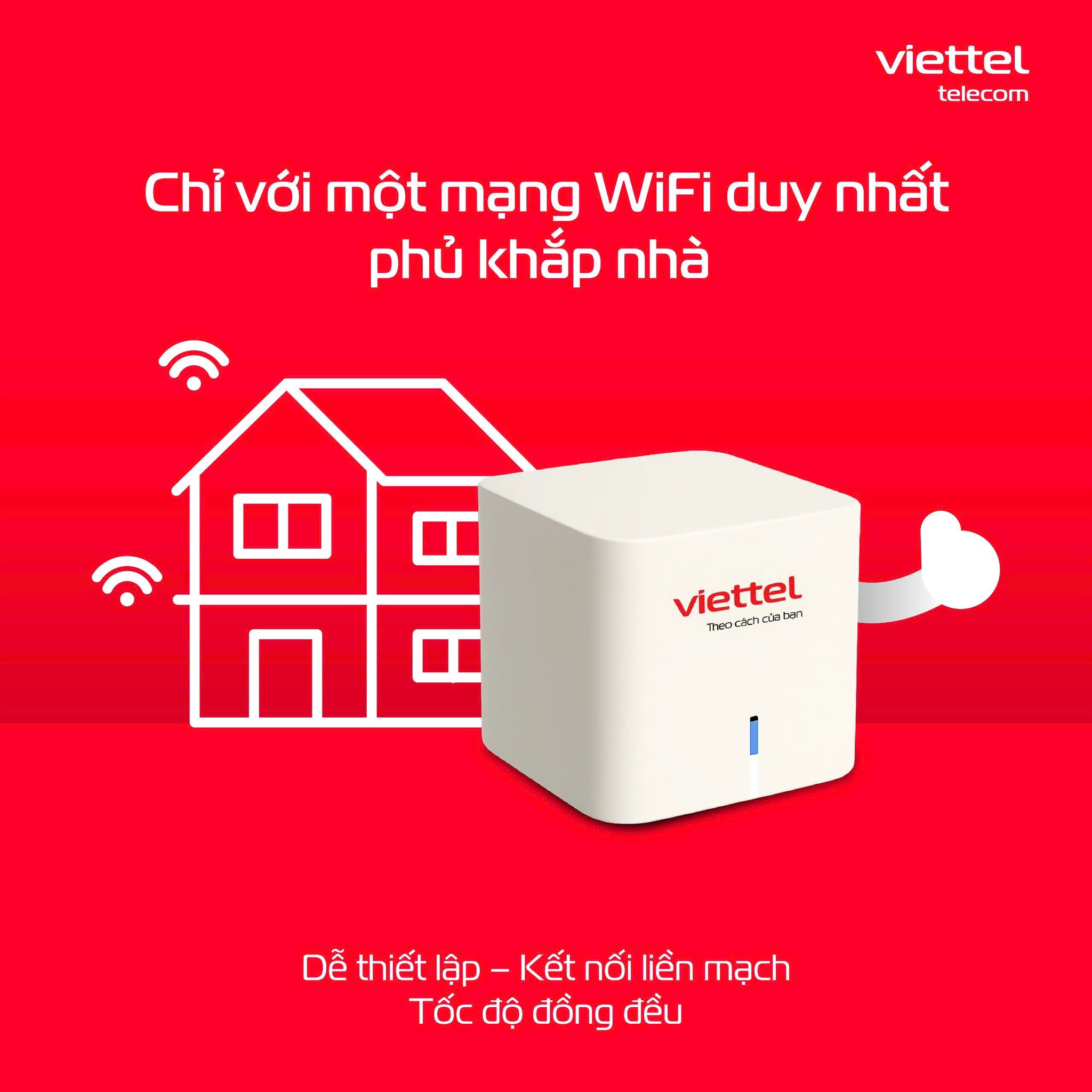 Gia đình đang học online bằng WiFi Viettel