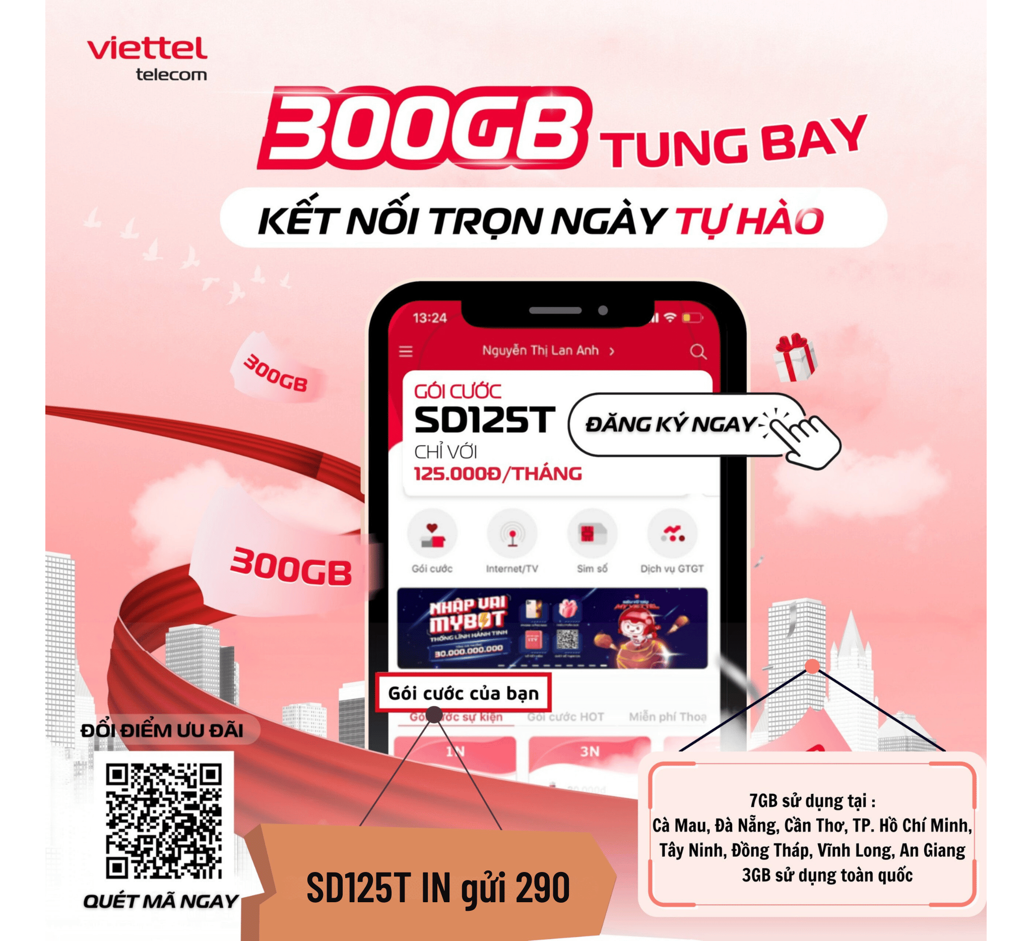 300GB TUNG BAY - KẾT NỐI TRỌN NGÀY TỰ HÀO CÙNG VIETTEL