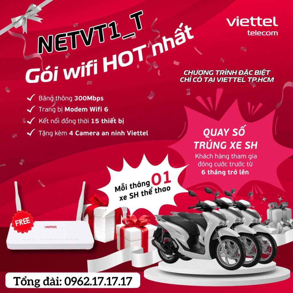 Gói WiFi Quốc Dân NETVT1_T Viettel – Càng Dùng Càng Mê, Chỉ Từ 180K/Tháng!