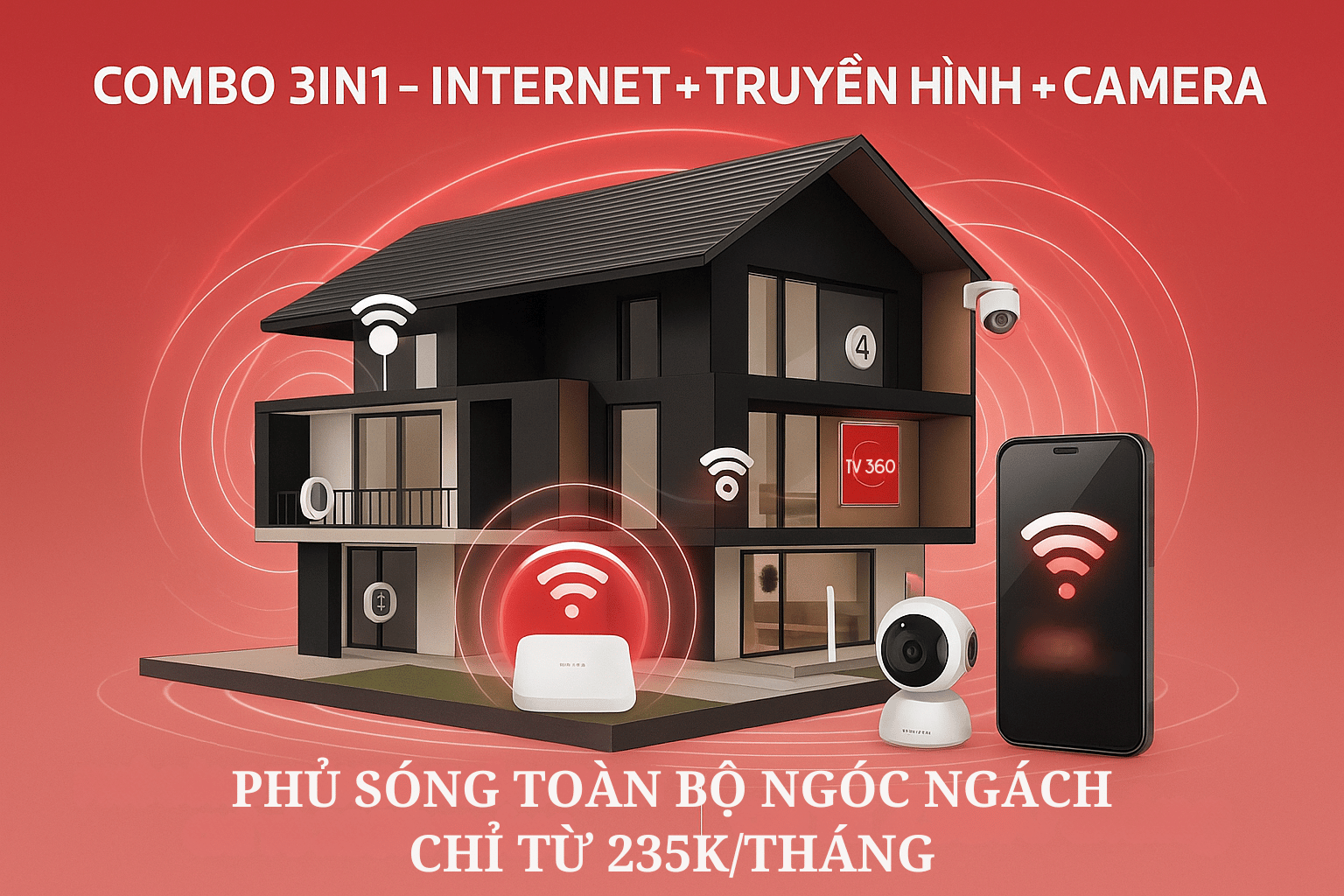 Combo Internet – Truyền Hình – Camera Viettel: Giải Pháp Nhà Thông Minh Chỉ Từ 235.000đ/Tháng