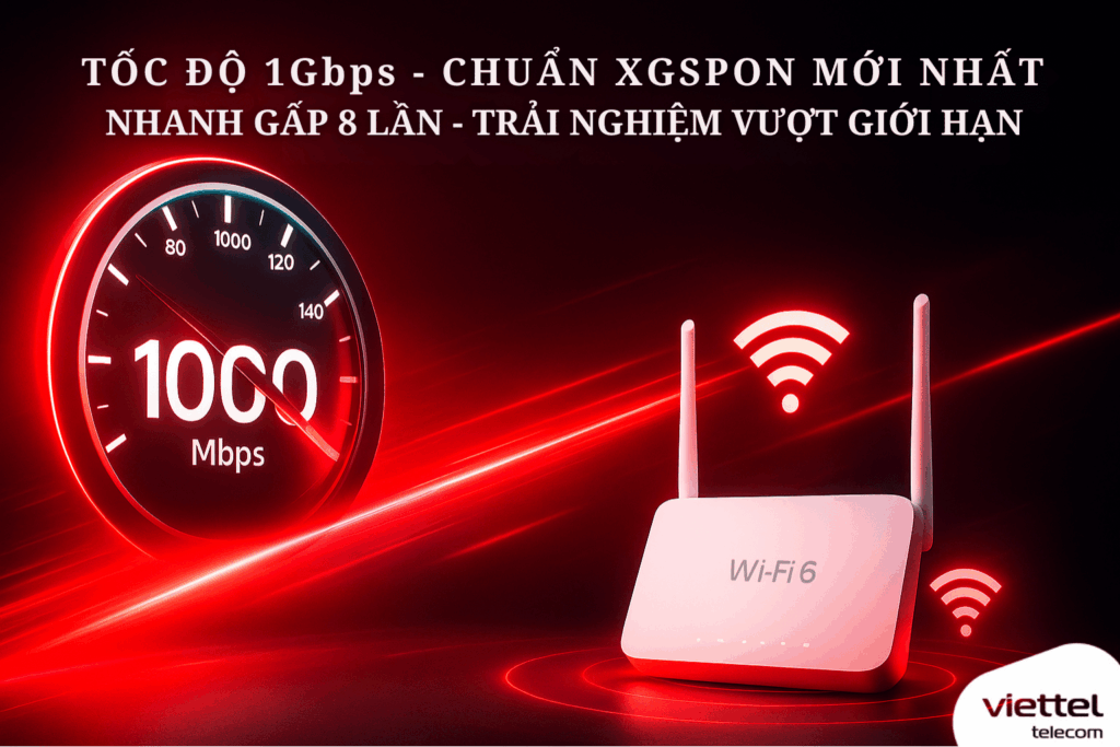 Tăng Tốc Vượt Giới Hạn Với Viettel GIGA – Công Nghệ XGSPON Chuẩn Tương Lai