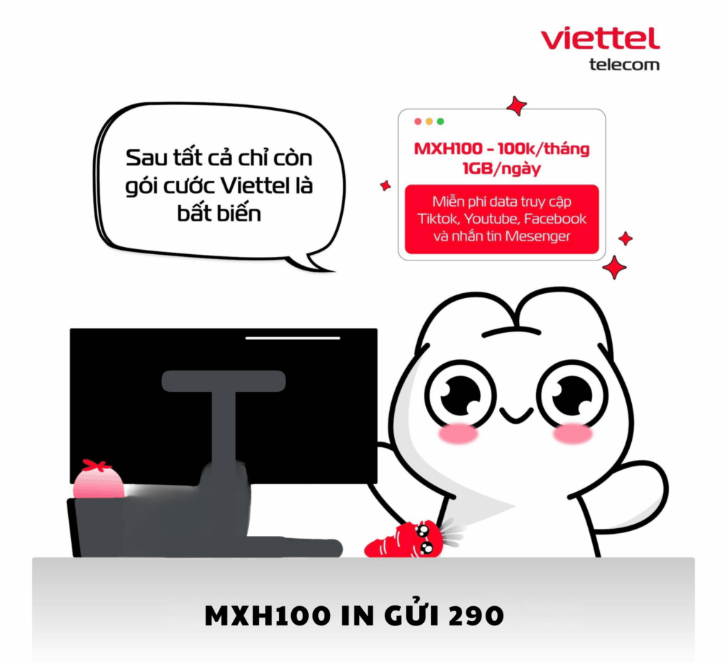 Gói MXH100 Viettel – Dùng Mạng Xã Hội Thoải Mái, Không Lo Hết Data