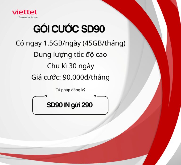 SD90 Viettel 1.5GB/ngày