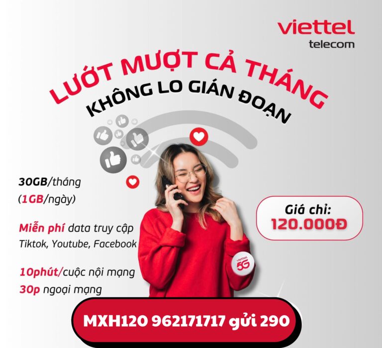 MXH120 viettel data không giới hạn