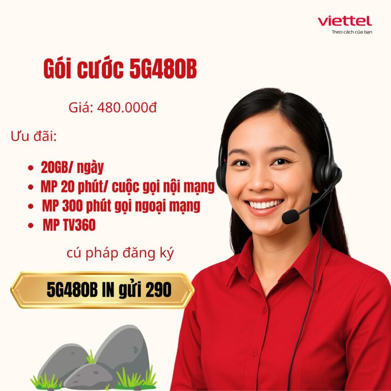 Combo 5G khủng nhất viettel 5G480B