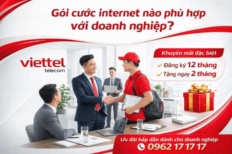 Gói cước internet Viettel Doanh Nghiệp Mới Nhất