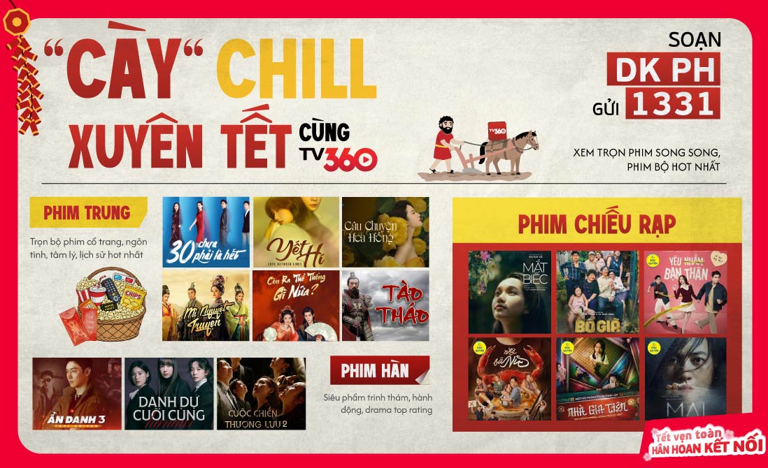 Chill Xuyên Tết Cùng TV360 – Kho Phim Hay Đủ Thể Loại, Xem Là Mê
