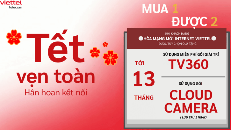 Khuyến Mại Internet Viettel Tết 2026 – Mua 1 Được 2
