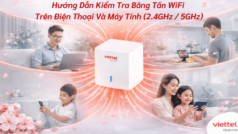 Hướng Dẫn Kiểm Tra Băng Tần WiFi Trên Điện Thoại Và Máy Tính (2.4GHz / 5GHz)