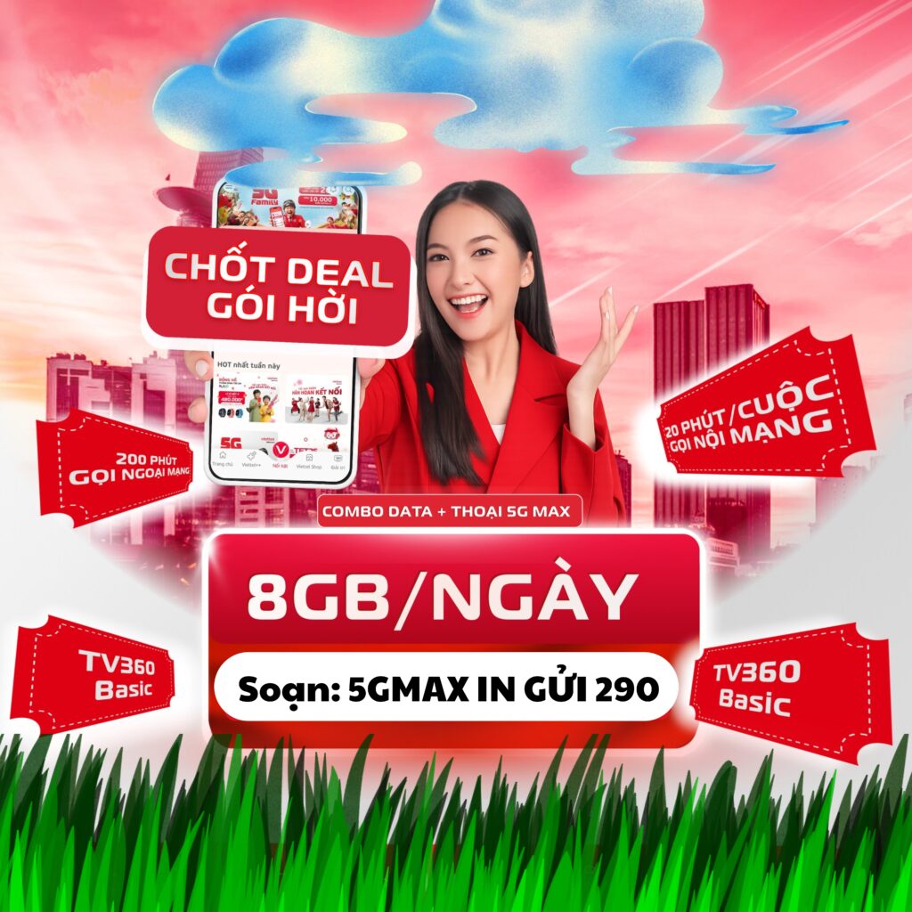 Gói 5GMAX Viettel – Lướt Mượt, Gọi Đã, Data Không Lo Chỉ 160.000đ/30 Ngày