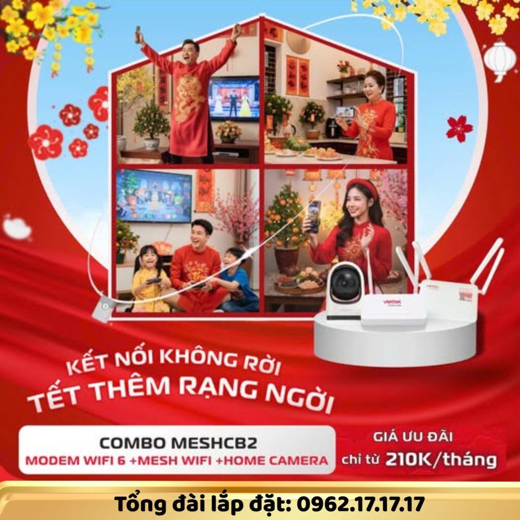 Tết Nhà Đông Vẫn Mạng Mạnh – Giải Pháp WiFi Ổn Định Cho Gia Đình Hiện Đại