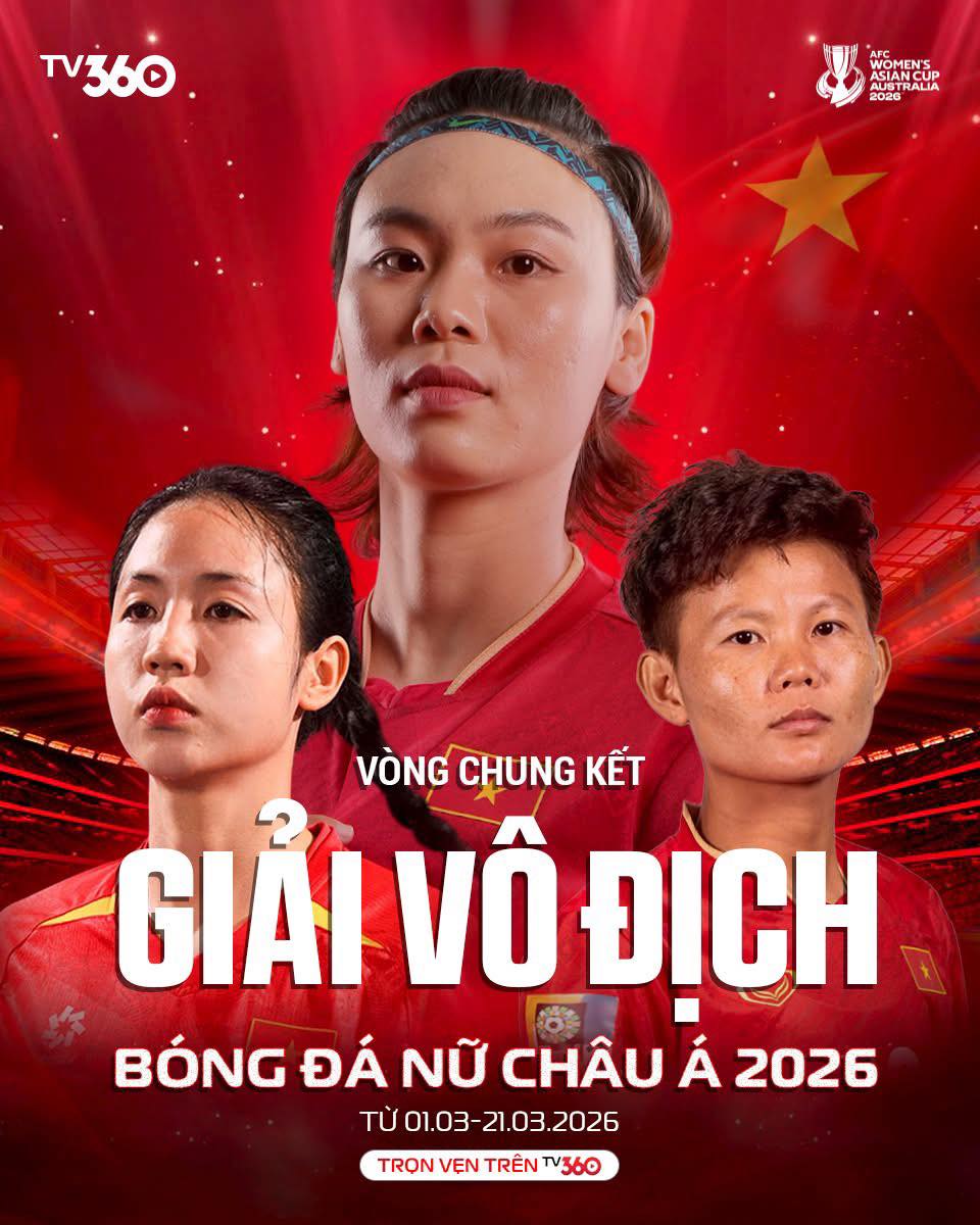 AFC Women’s Asian Cup 2026 Trên TV360 – Xem Trực Tiếp Trọn Vẹn, Cổ Vũ Đội Tuyển Nữ Việt Nam
