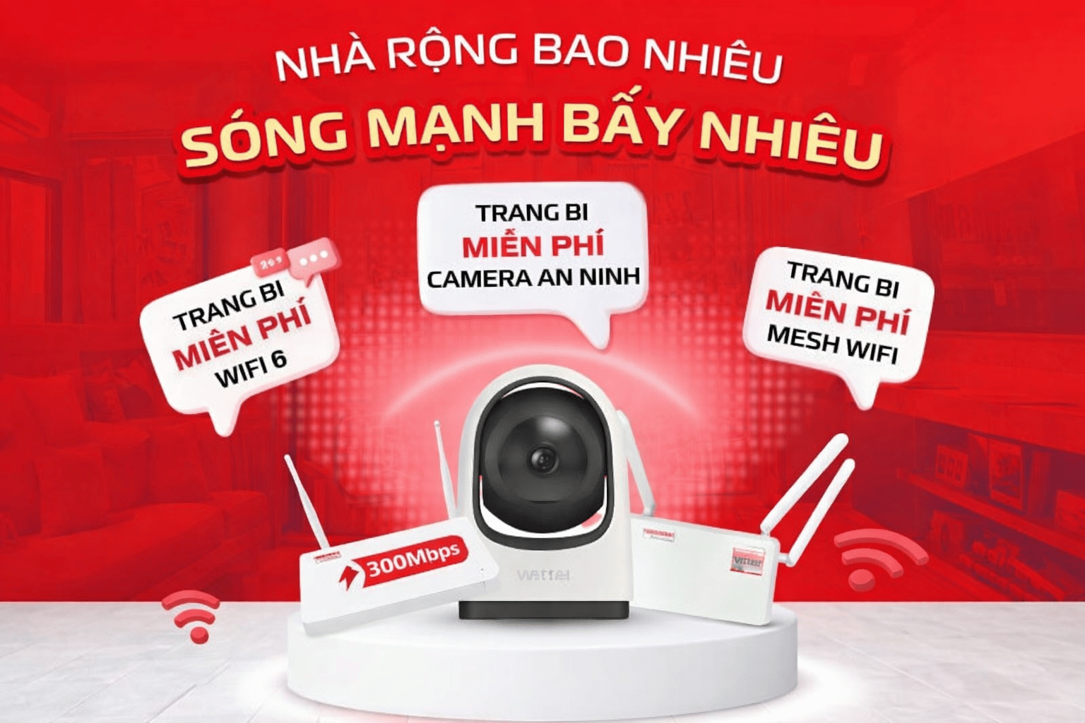 Combo MESHCB2 Viettel – WiFi Phủ Sóng Toàn Nhà, Internet 300Mbps Chỉ Từ 210K/Tháng