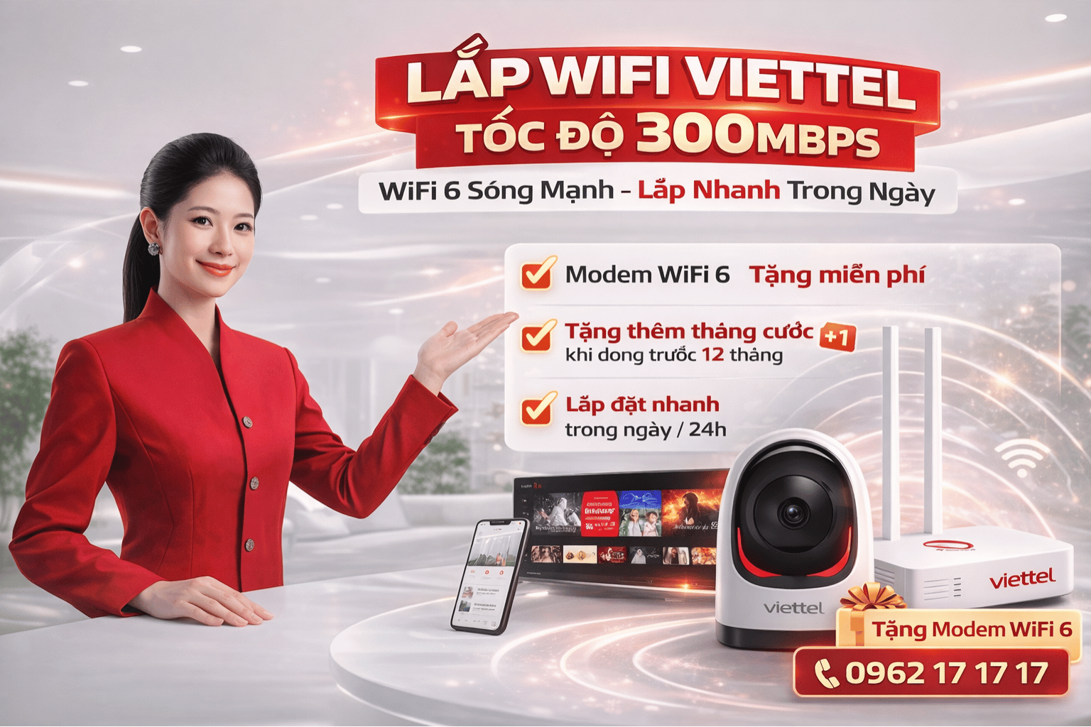 Lắp WiFi Viettel NETVT1 Chỉ 195K/Tháng – Tốc Độ 300Mbps Ổn Định Cho Cả Gia Đình