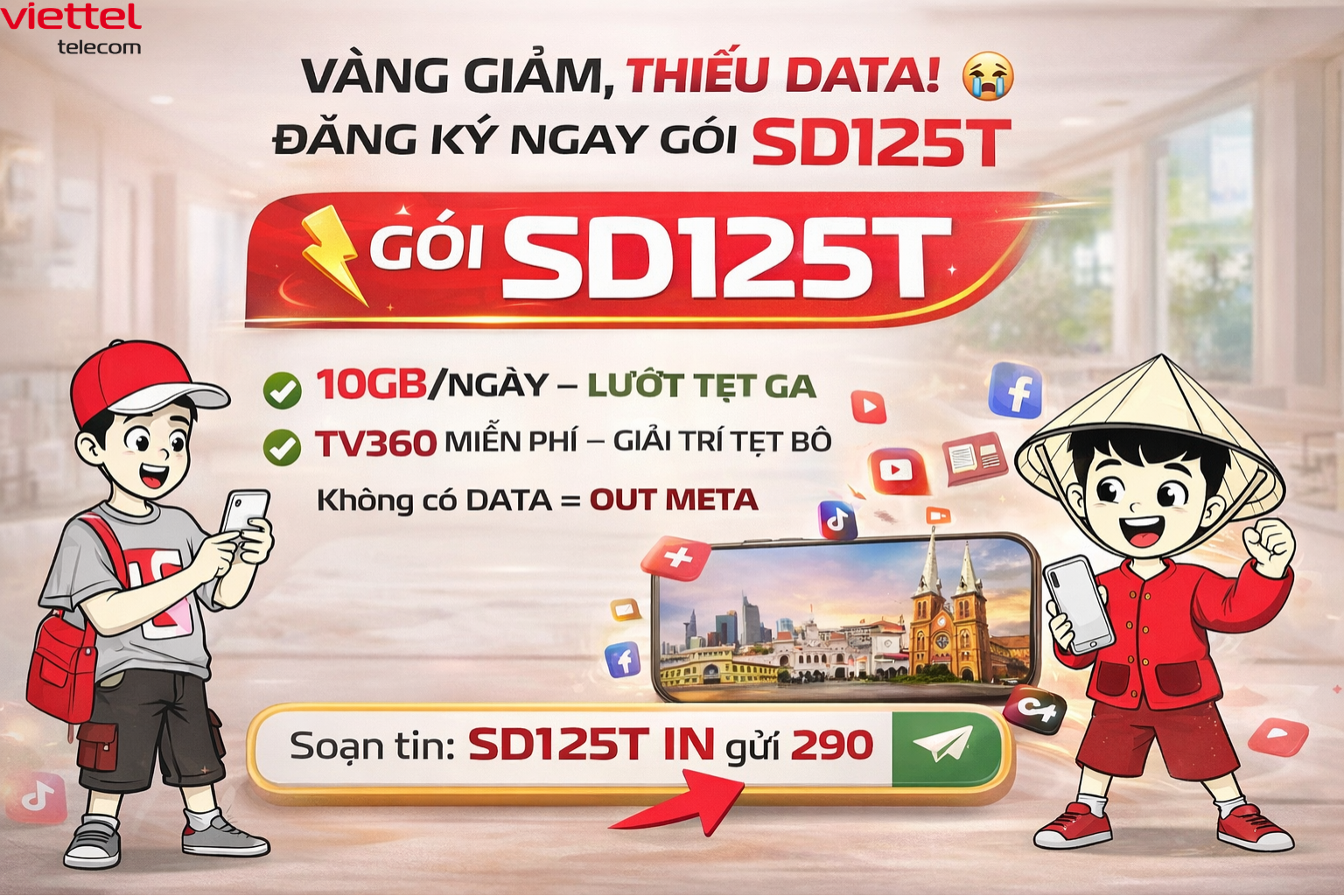 Gói SD125T Viettel: 10GB Mỗi Ngày, Theo Kịp Tin Nóng Mà Không Lo Thiếu Data