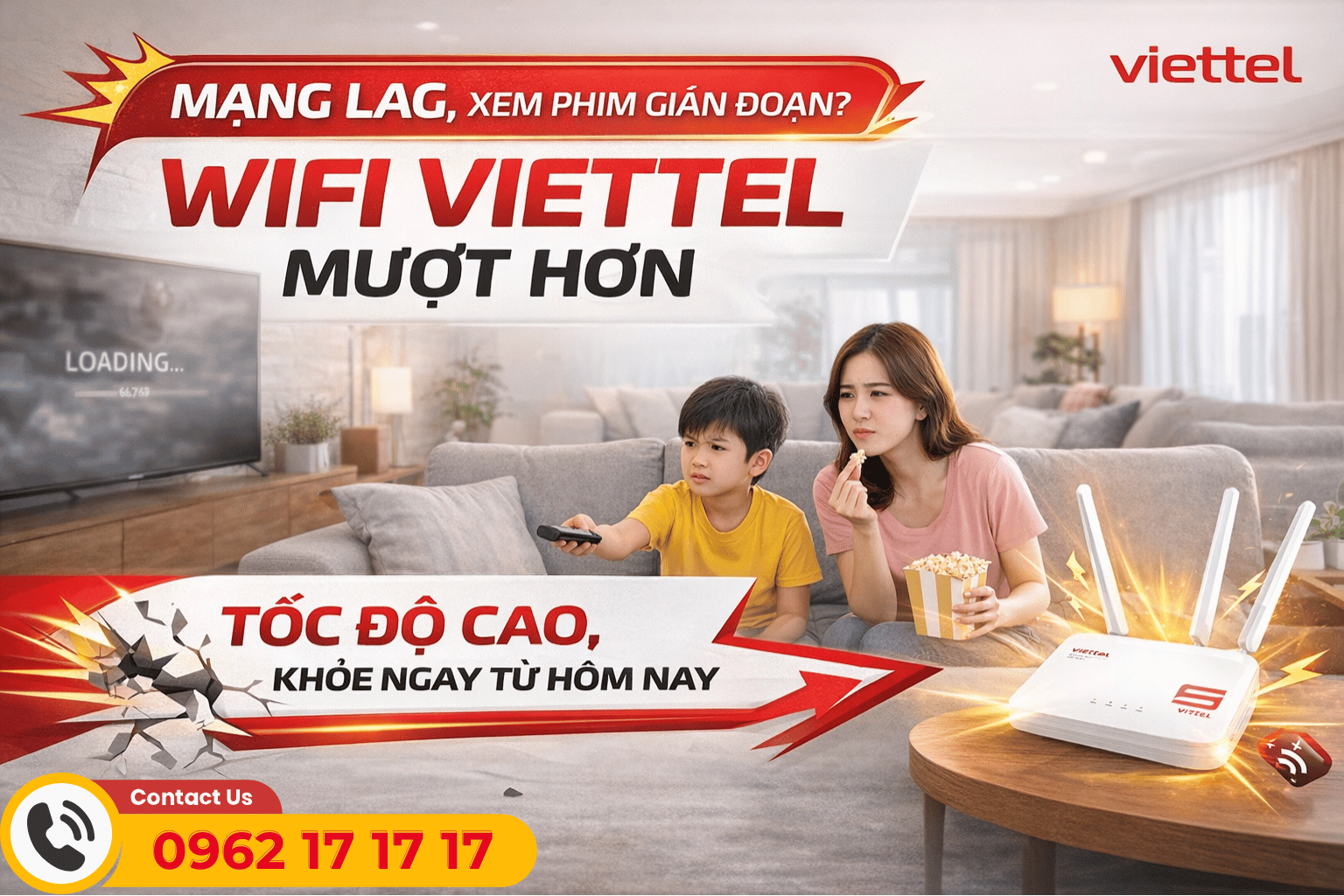 Mạng Lag, Xem Phim Gián Đoạn? WiFi Viettel Mượt Hơn Cho Trải Nghiệm Ổn Định Mỗi Ngày