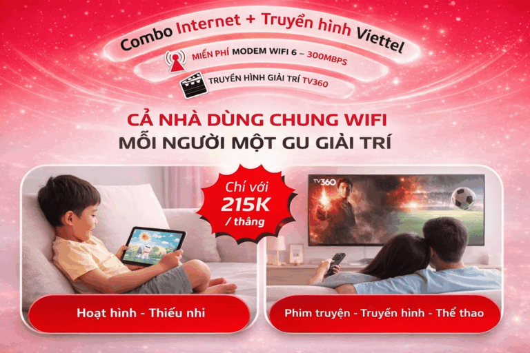 Combo Internet + Truyền Hình Viettel