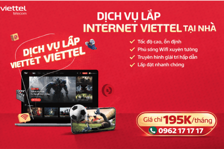 Dịch vụ lắp mạng internet Viettel tại nhà