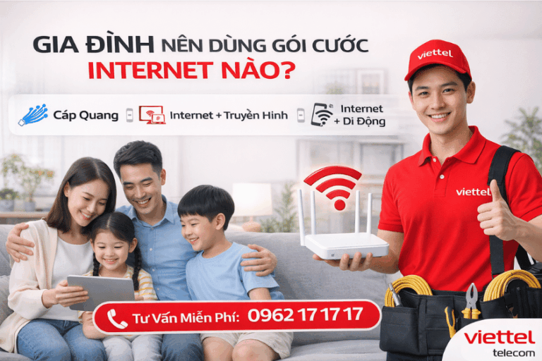Gói cước internet gia đình của viettel