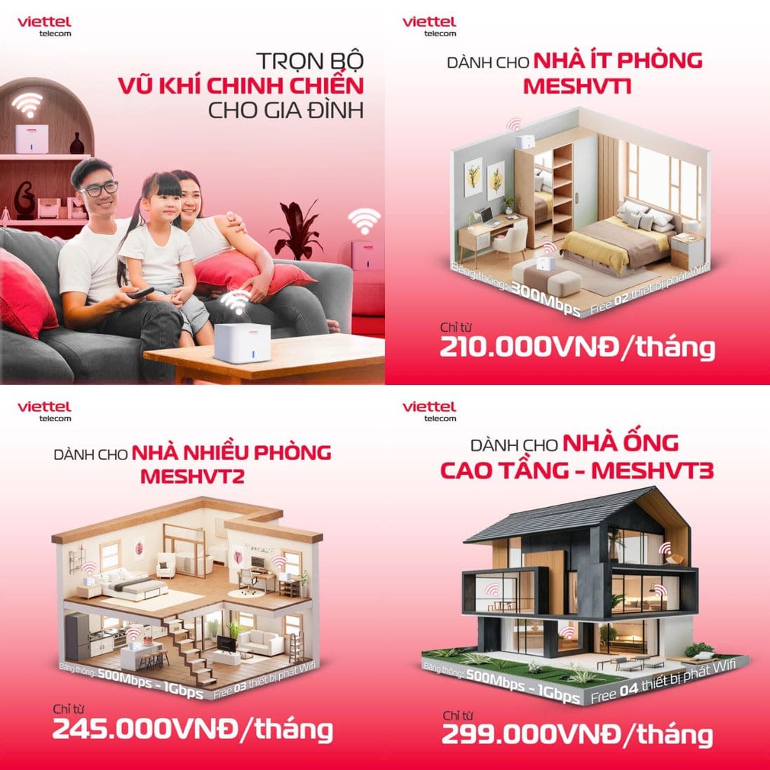 Các Gói Cước Mesh WiFi Viettel