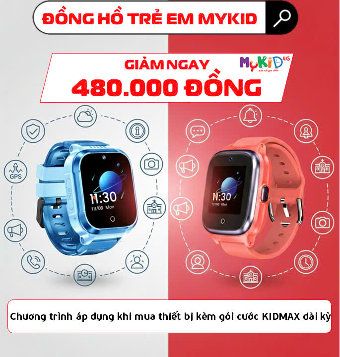 Đồng Hồ Thông Minh Trẻ Em MyKID – Giảm Tới 480K, Giá Ưu Đãi Chỉ Từ 890.000đ