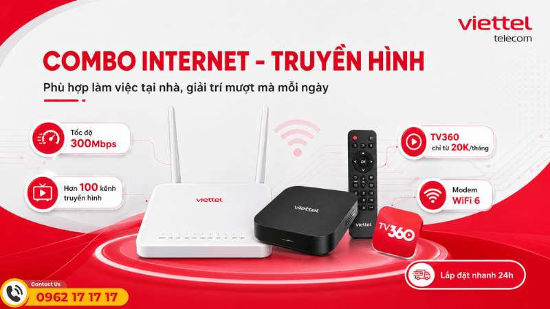 Lắp Đặt Internet Viettel Toàn Quốc: WiFi Mạnh, Thủ Tục Nhanh, Lắp Đặt Trong 24H
