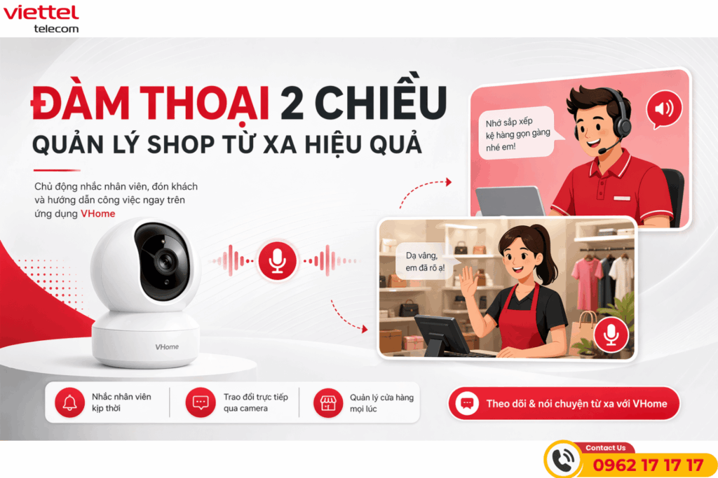 Đàm Thoại 2 Chiều Trên Viettel Home Camera: Quản Lý Cửa Hàng Từ Xa Hiệu Quả, Nhanh Và Chủ Động