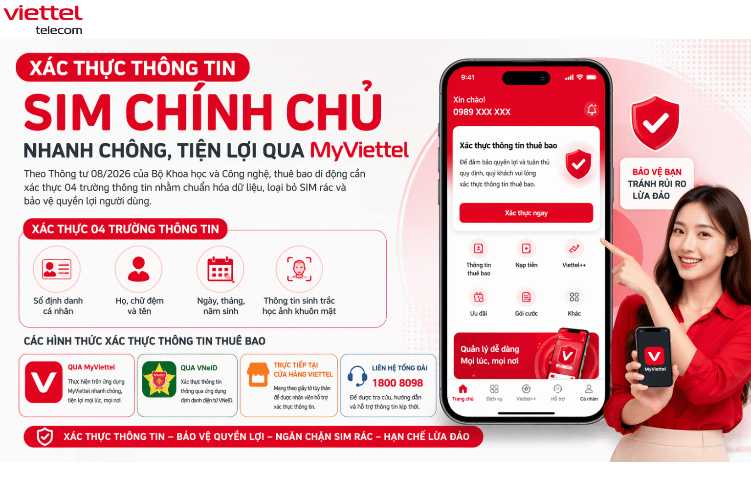 Xác Thực Thông Tin Sim Chính Chủ Qua MyViettel Nhanh Chóng, Tiện Lợi