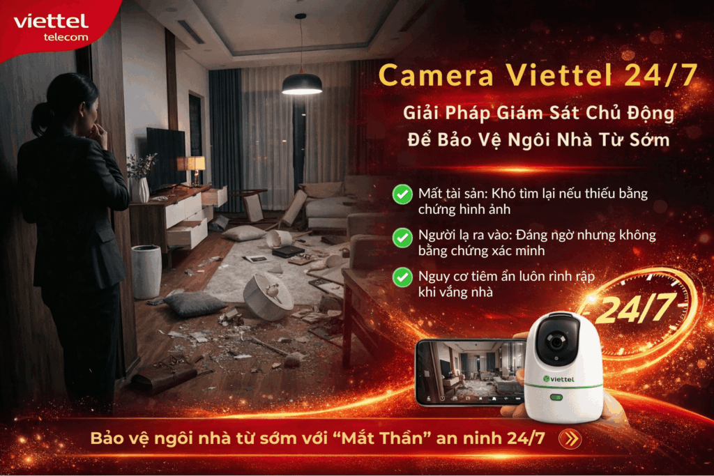 Camera Viettel 24/7: Giải Pháp Giám Sát Chủ Động Để Bảo Vệ Ngôi Nhà Từ Sớm