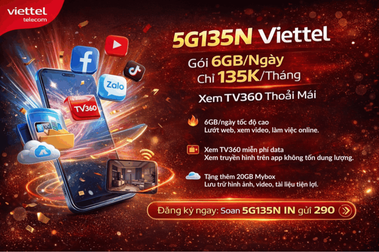Gói 5G135N Viettel