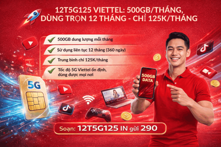 Gói 12T5G125 Viettel