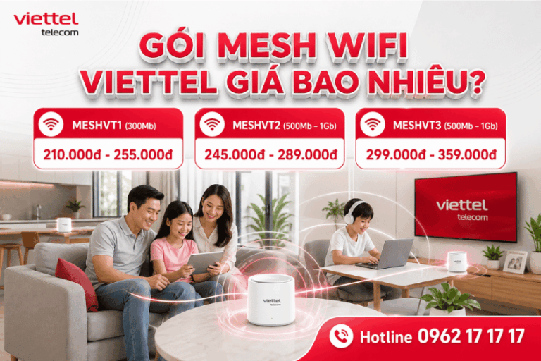 Gói mesh wifi viettel giá bao nhiêu?
