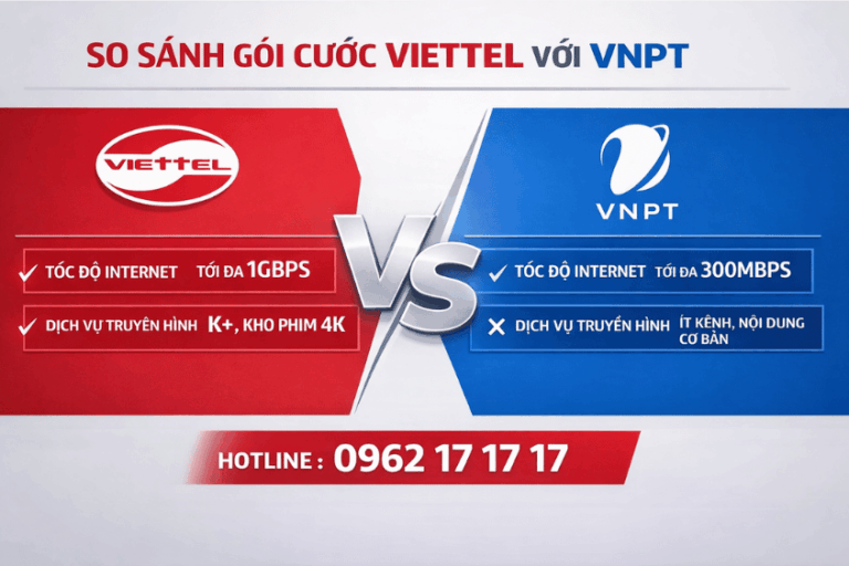 So sánh gói cước internet Viettel với VNPT