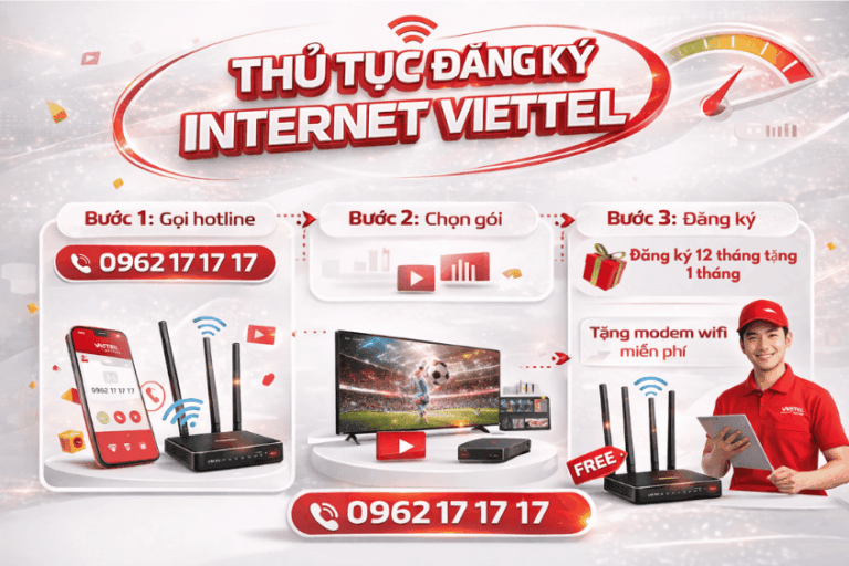 Thủ tục đăng ký lắp mạng Viettel