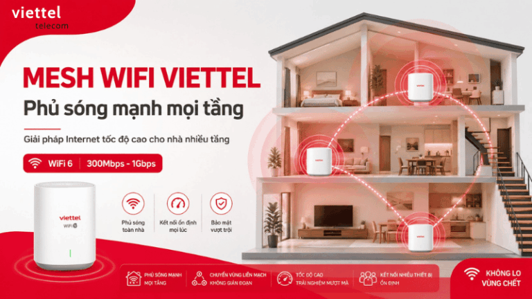 Mesh WiFi Là Gì? Giải Pháp Phủ Sóng Internet Tốc Độ Cao, Liền Mạch Từ Viettel