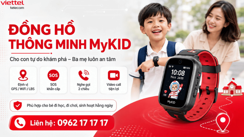 Đồng Hồ Thông Minh MyKid Cho Trẻ Em - Giúp Ba Mẹ Bớt Lo Khi Con Đi Học, Đi Chơi
