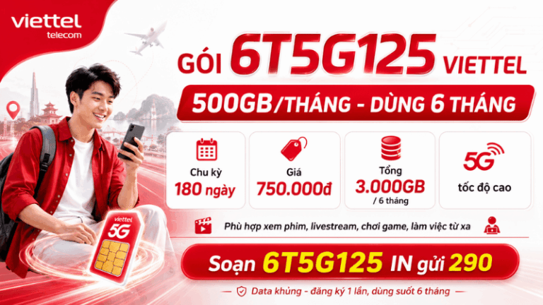 Gói 6T5G125 Viettel