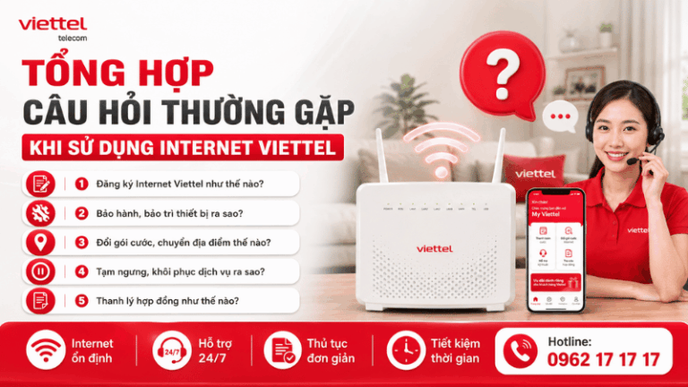 Tổng Hợp Câu Hỏi Thường Gặp Khi Sử Dụng Dịch Vụ Internet Viettel