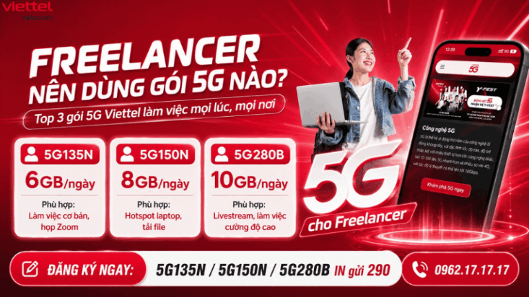 Freelancer Nên Dùng Gói 5G Nào Để Làm Việc