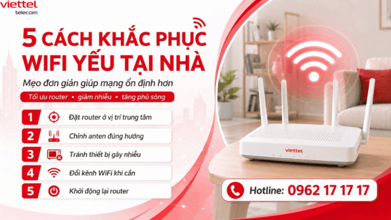 5 Cách Khắc Phục WiFi Yếu Tại Nhà Nhanh Và Hiệu Quả