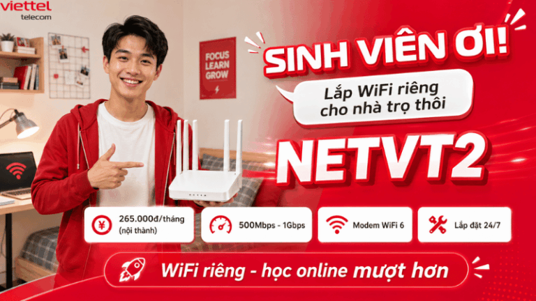 Gói NETVT2 Viettel Cho Sinh Viên
