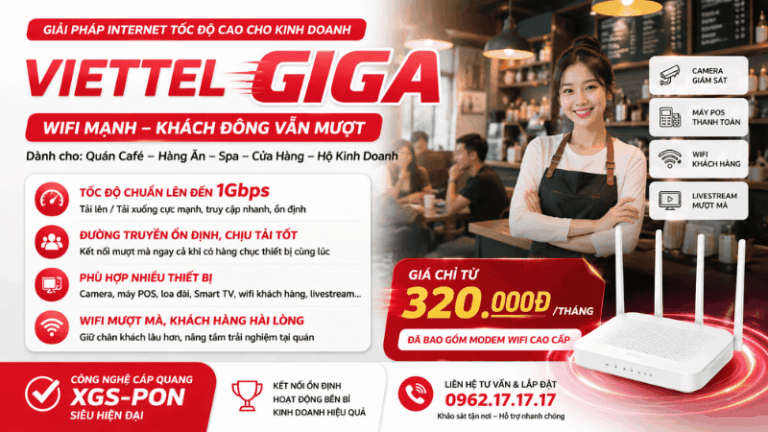 Viettel GIGA Cho Quán Cafe, Hàng Ăn, Spa